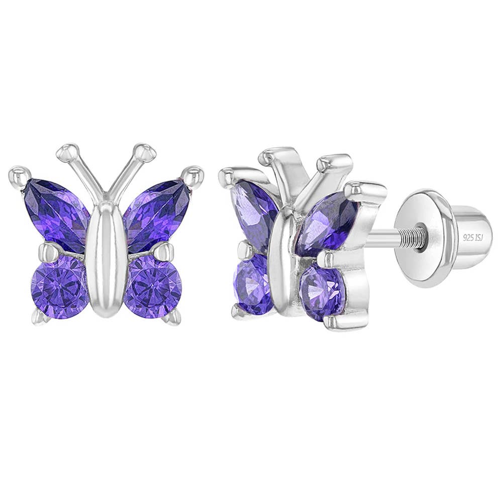 In Season Jewelry – wholesale Jewellery set – CZ Butterfly Girls Jewelry Set -Sterling Silver1