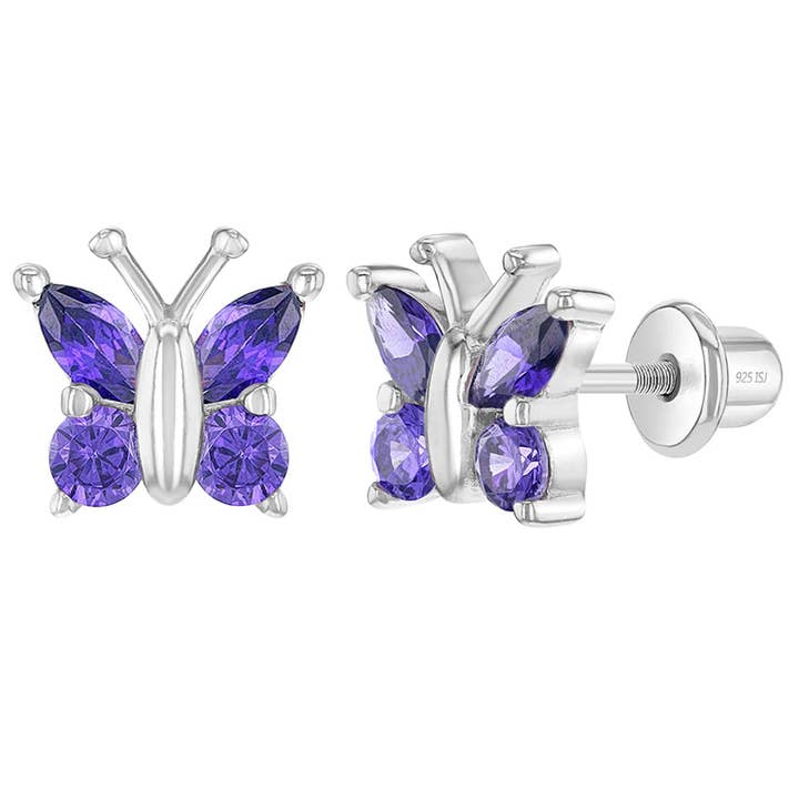 In Season Jewelry – wholesale Jewellery set – CZ Butterfly Girls Jewelry Set -Sterling Silver1