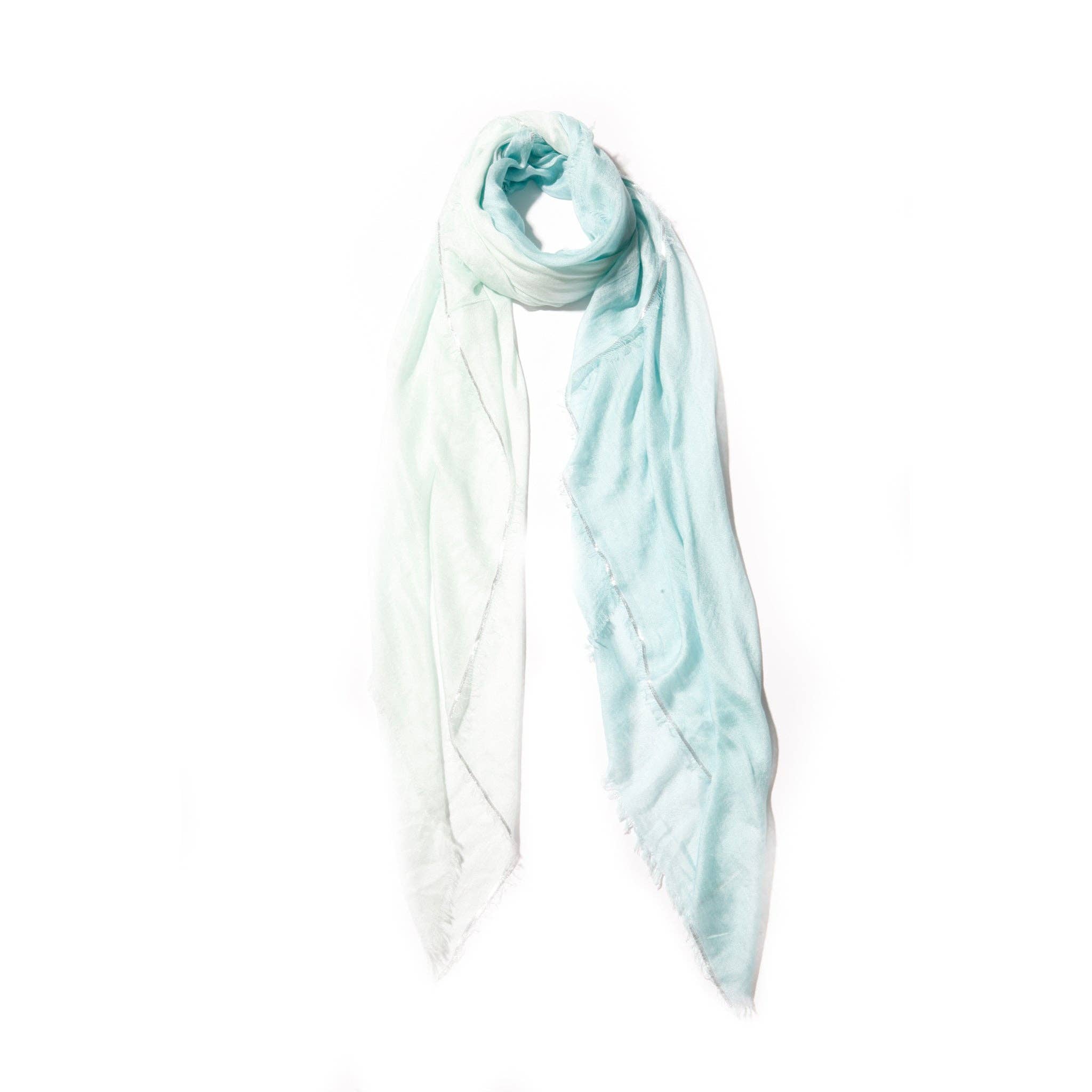 Blue Pacific - Wholesale Scarf - Unisex - Cashmere Blend Scarves with Specialty Metallic Threading8