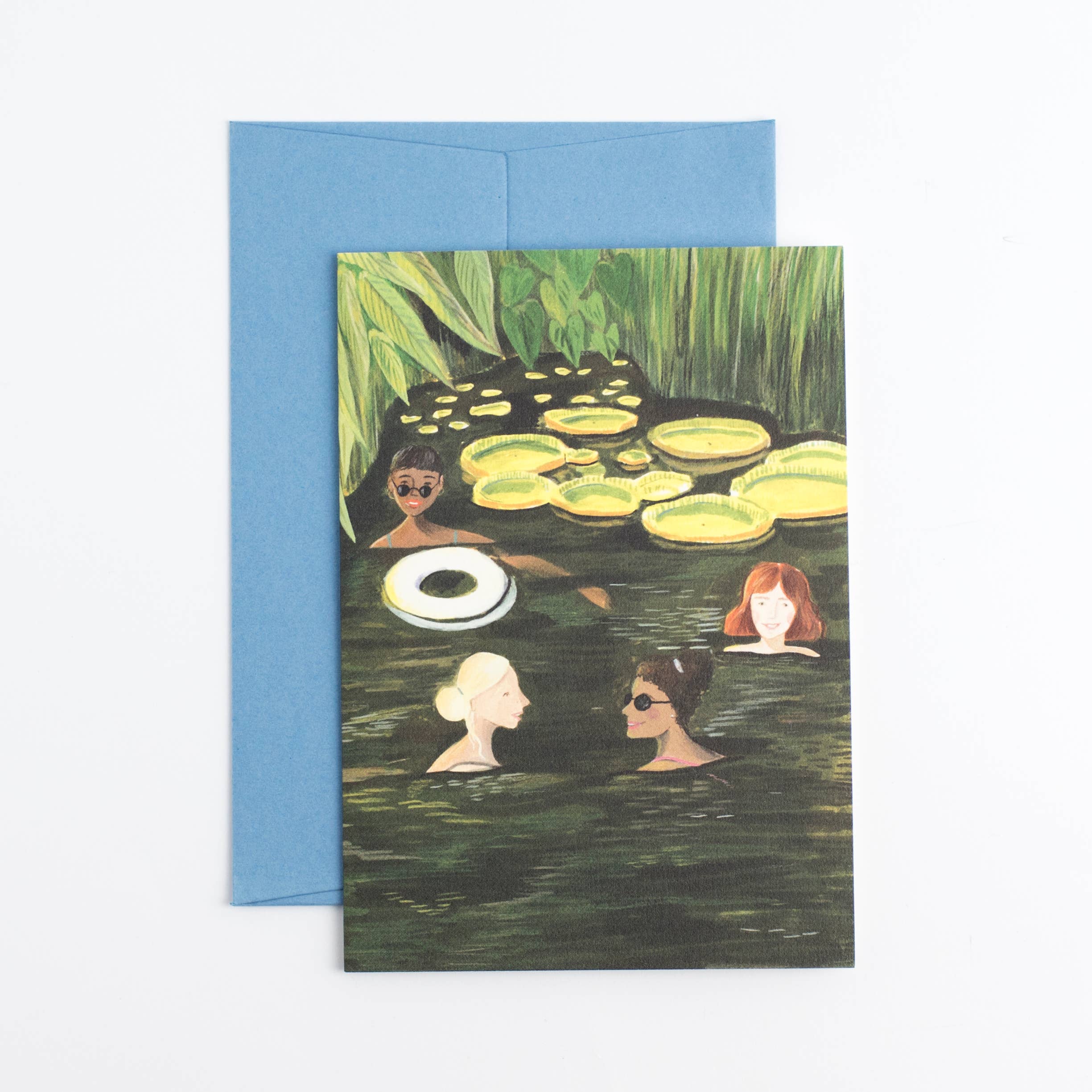 Peggy & Kate - Wholesale Everyday Greeting Card - Wild Swimmers Card | Outdoor Swimming | Lake | Cold Swim