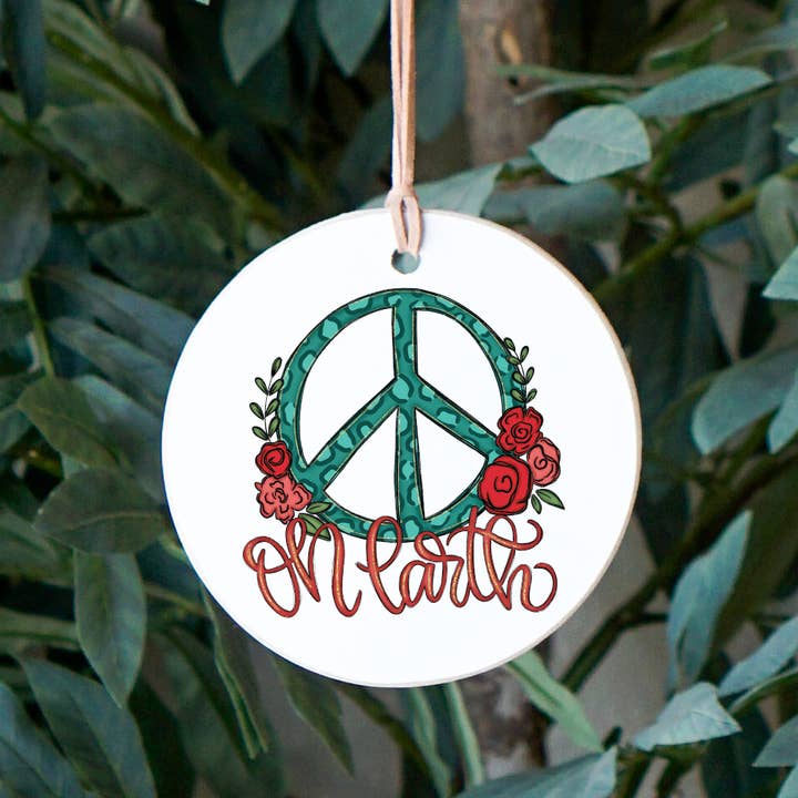 Christmas Ornaments, Ornaments, Decor, Peace On Earth 4" for wholesale by Clairmont & Co