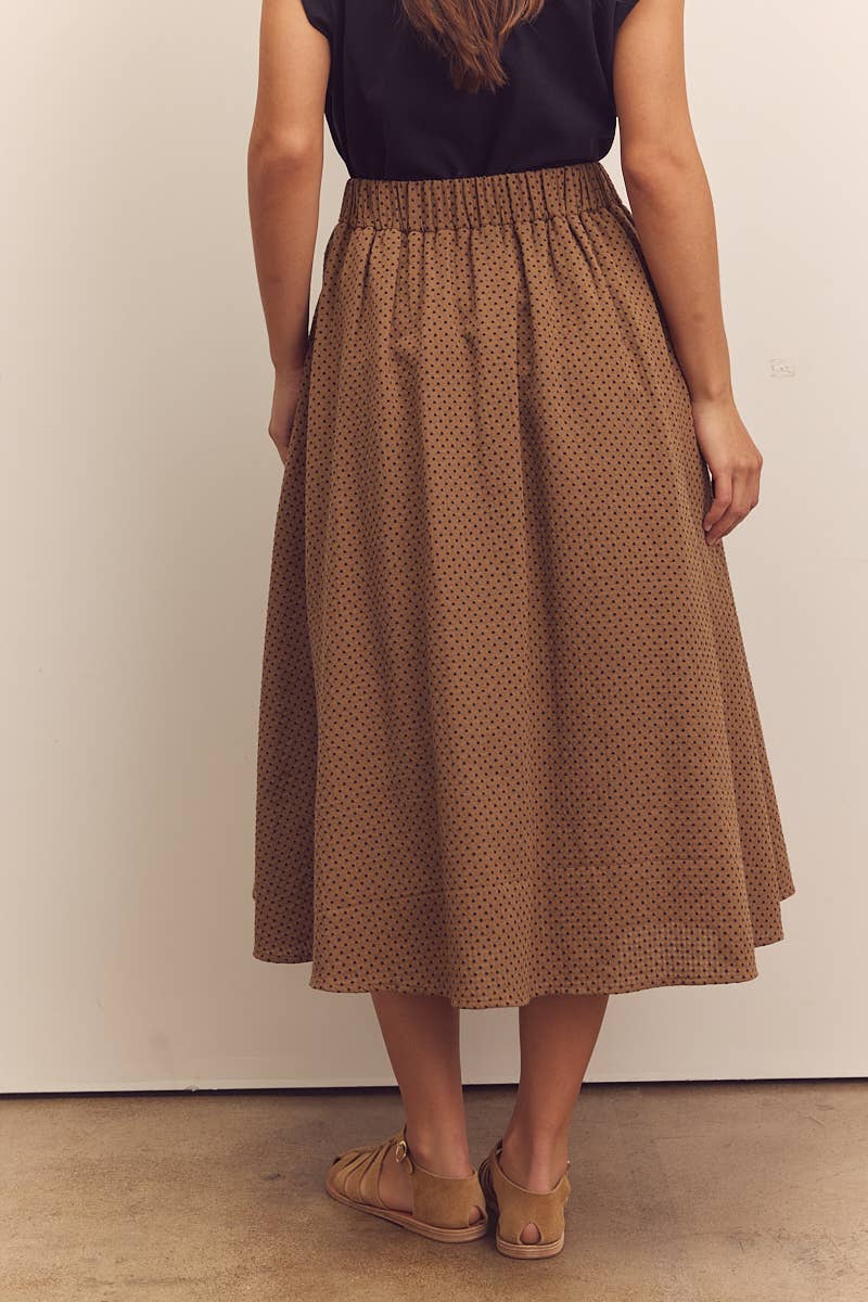 Brown Midi-circled cotton skirts for wholesale on Faire7