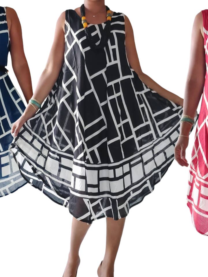 Umbrella Dress/Ethnic Sun Dress- AA22611 for wholesale by India Batik