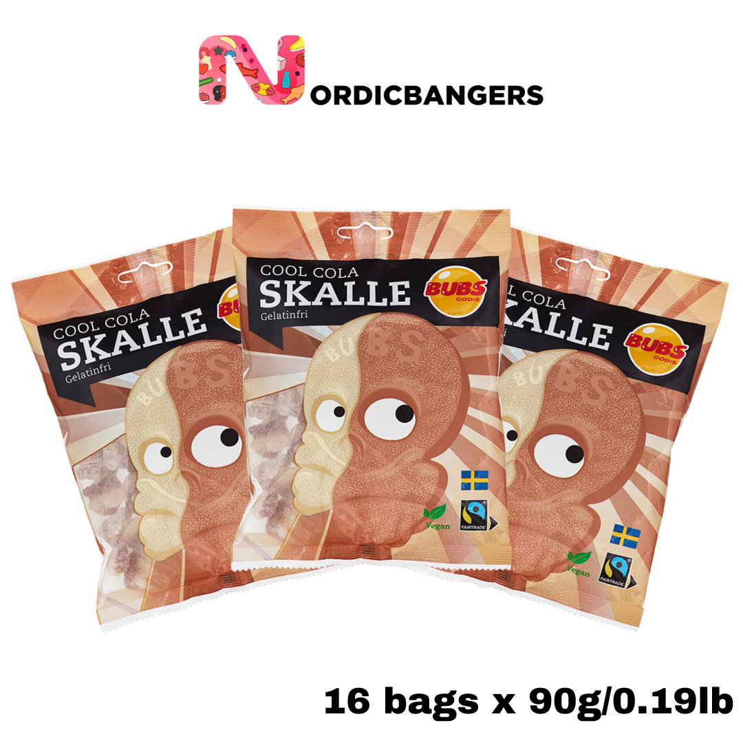 Nordicbangers - Swedish Candy Supply - Wholesale Gummy - Bubs Cool Cola Skull Foam 90g Swedish Candy0
