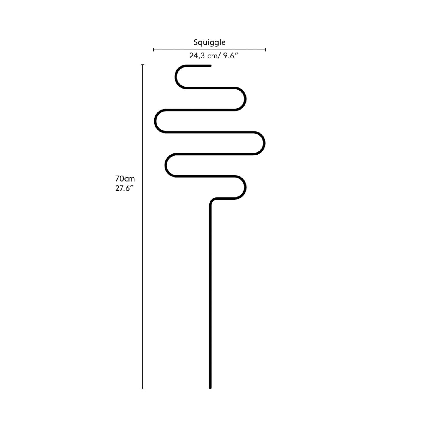 Botanopia - gifts , decor and cards for plant lovers - Wholesale Garden/Lawn Stake - golden plant stake - Squiggle5