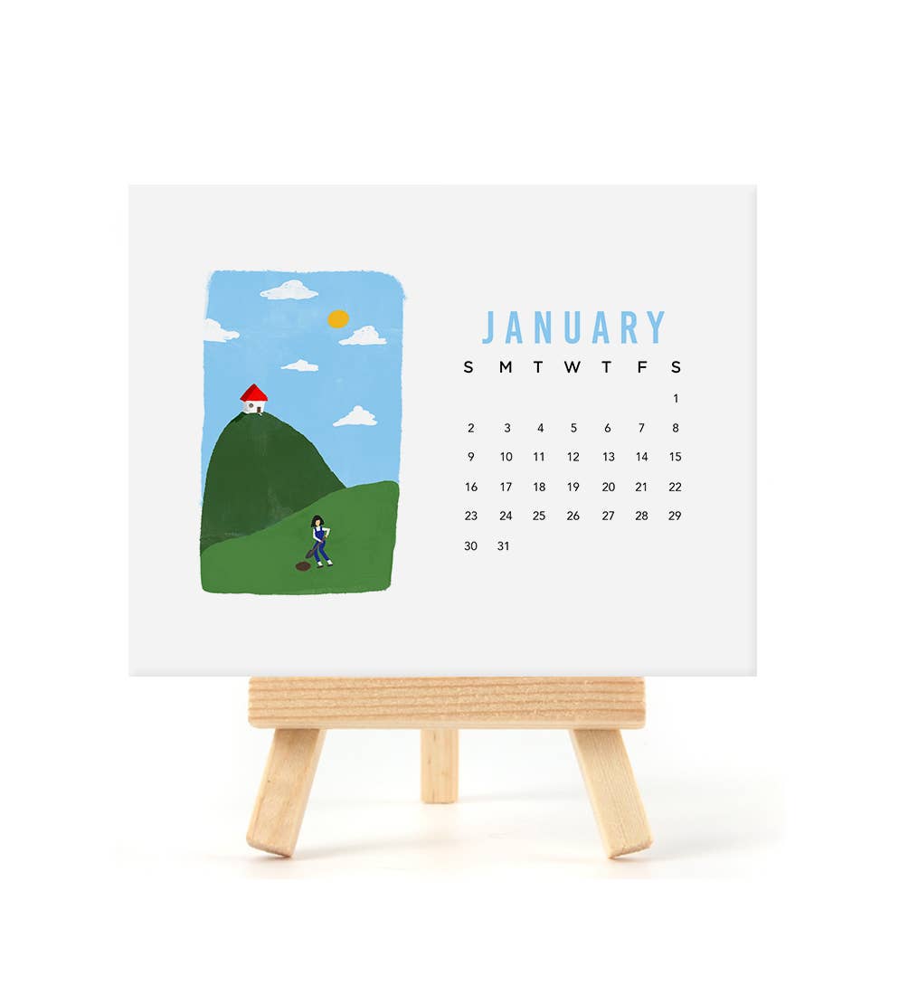 IMPAPER - Wholesale Calendar - 2026 Grow With Me Desk Calendar with Easel
