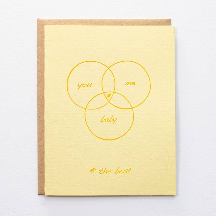SALE/discontinued** Venn Baby Card for wholesale by Pistachio Press