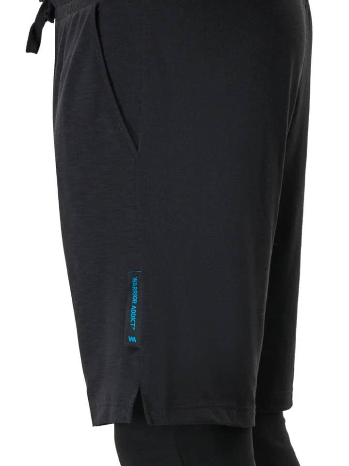 warrioraddict – wholesale Athletic/lounge leggings – men's – AG Pants - Black - Men's Shorts With Long Base Layer - Eco 4