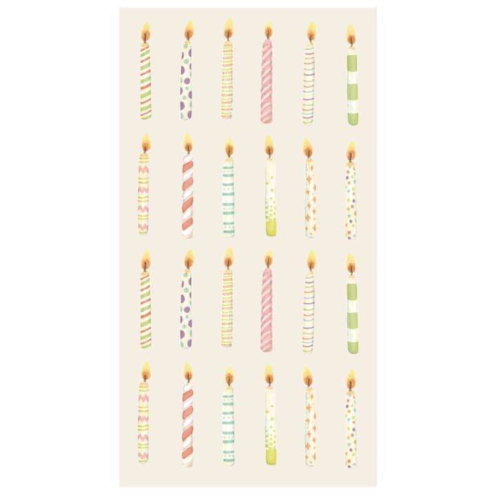 Serviettes Invité Anniversaire Bougies - Paquet de 16 pour la vente par Hester & Cook - Stationery