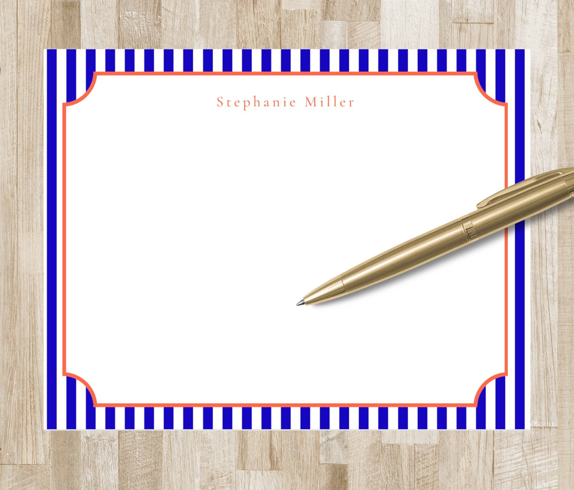 The Winsome Life Stationery – Engroshandel Brevpapir/sæt med noteskort – Personligt Stribet Brevpapirssæt | Preppy Brevpapir8