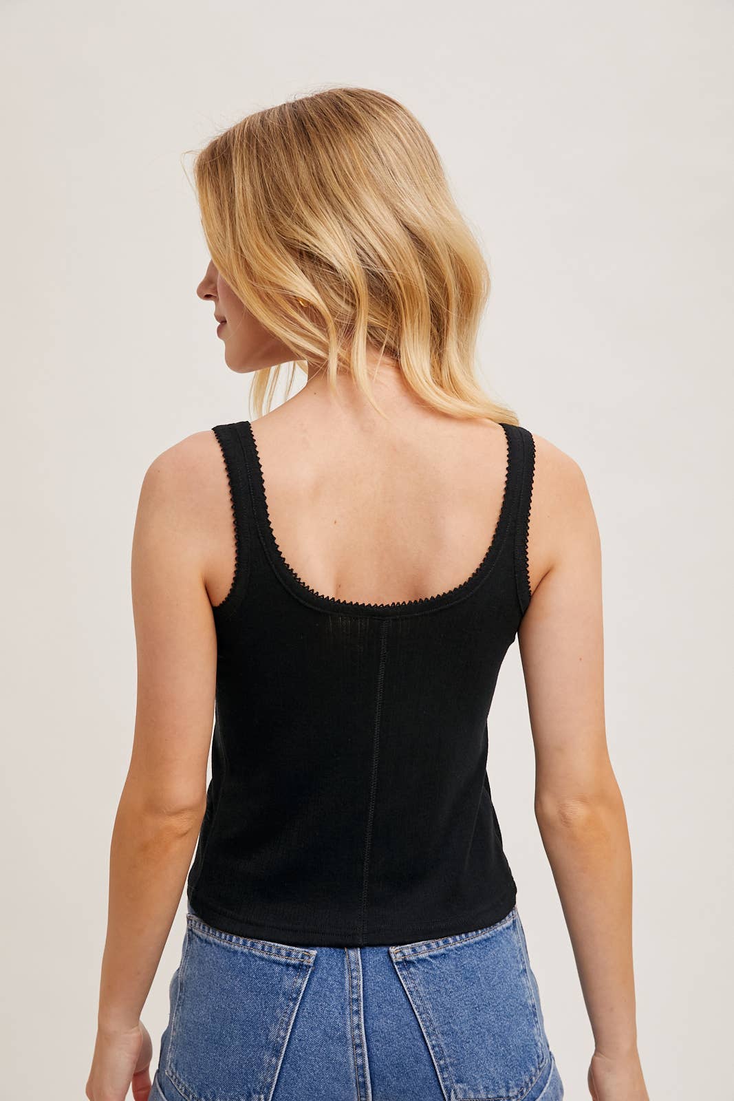 Bluivy - Wholesale Tank Top - Women's - BUTTON-FRONT STYLE TANK WITH POINTELLE6