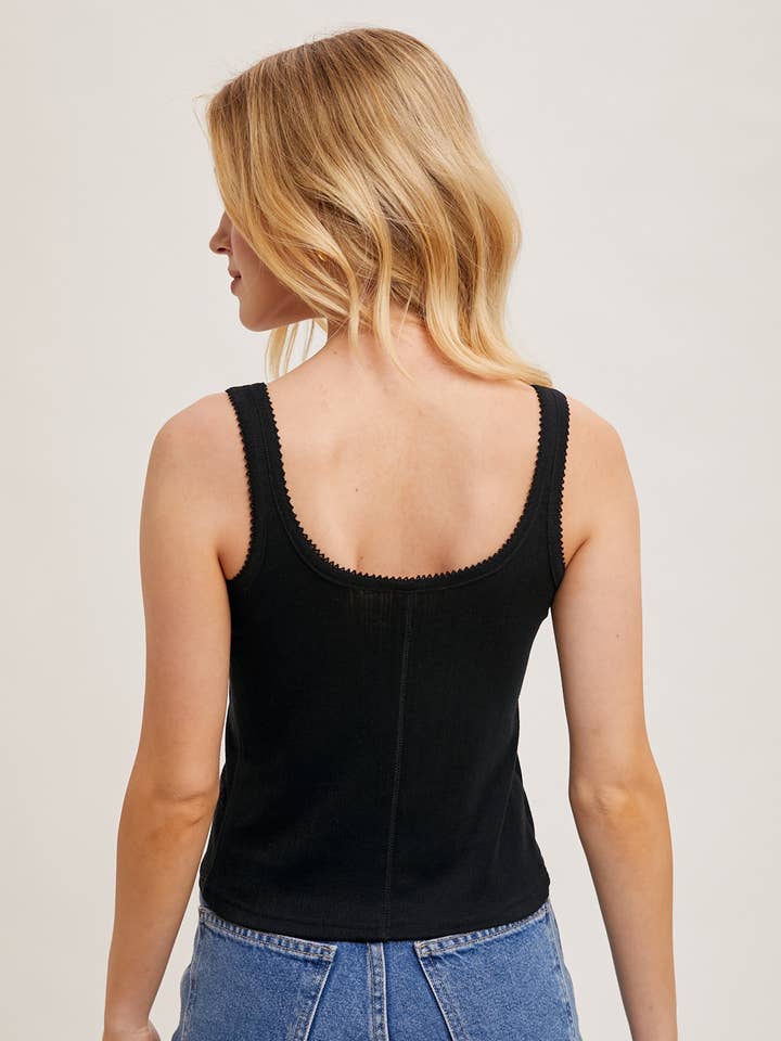 Bluivy - Vente Débardeur – femme - DÉBARDEUR BOUTONNÉ AVEC POINTELLE6