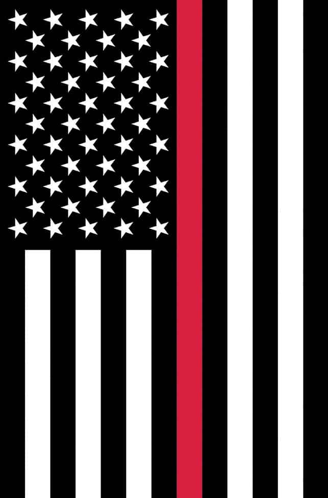 Custom Decor - Wholesale Outdoor Ornament/Decor - Applique Flag-Fire Fighter Support - 12” x 18”0