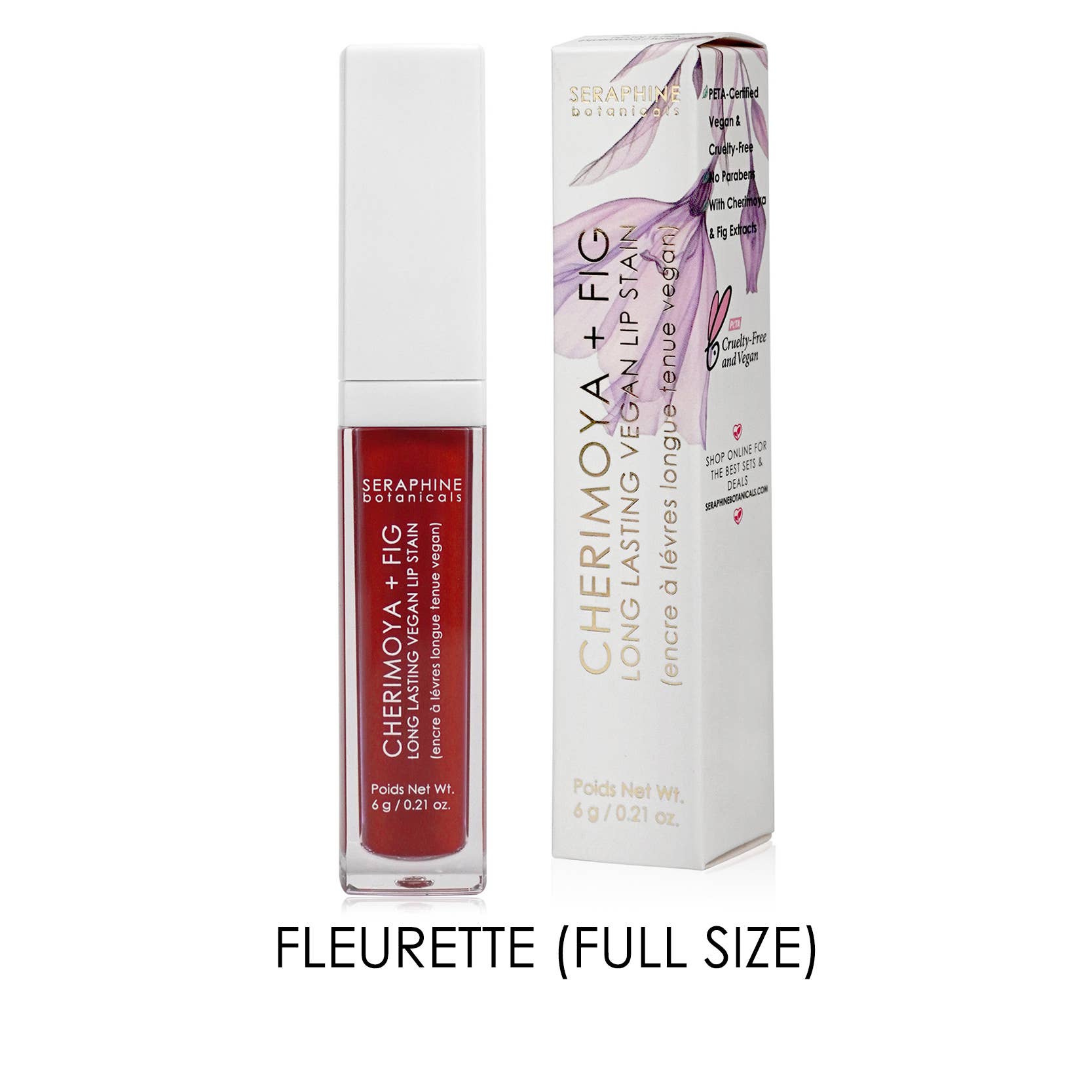 Seraphine Botanicals - Wholesale Lip Stain/Dye/Tint - Cherimoya + Fig - Long Lasting Vegan Lip Stain5