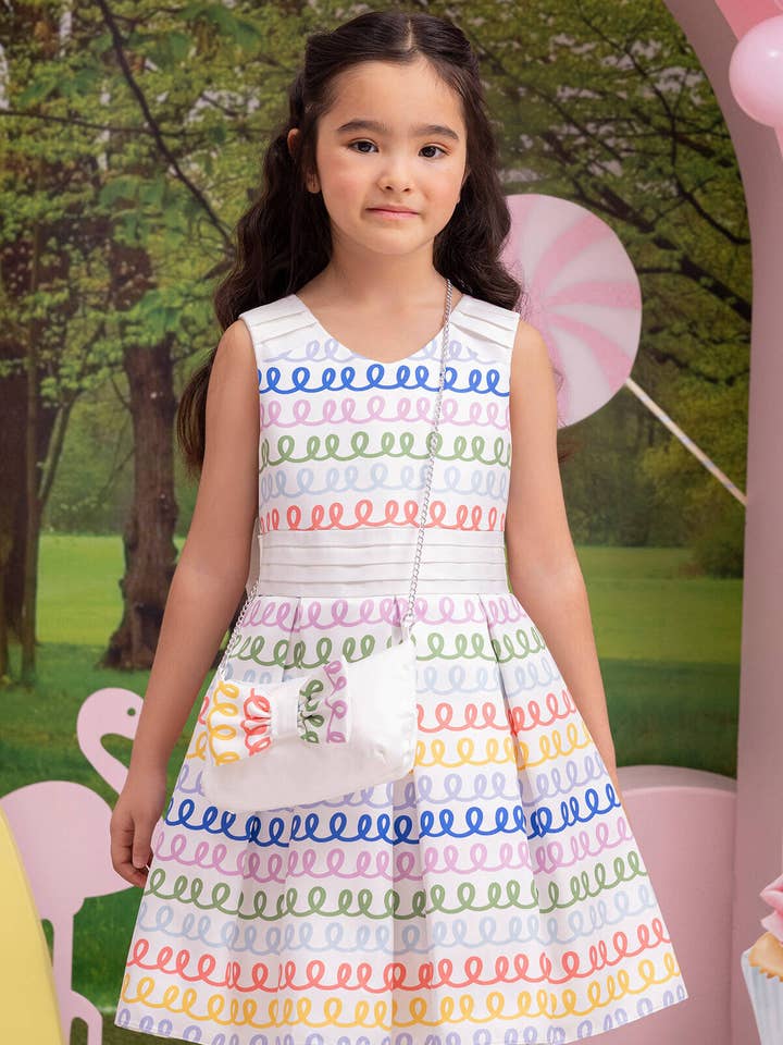 Pamina Kids - Vente Robe – enfant - Robe sans manches pour filles colorées 3-7 ans 34209pr