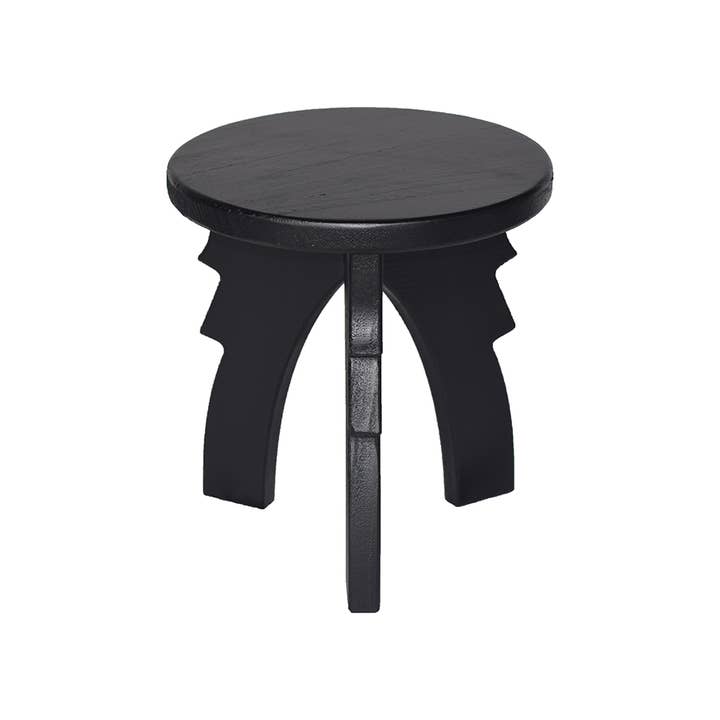 Opjet Paris - Wholesale Side Table - Kim Harness End Table Black Wood D30 H32cm