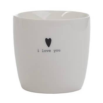 mug white i love you - 9x9cm - 300 ml pour la vente par Sögne - France