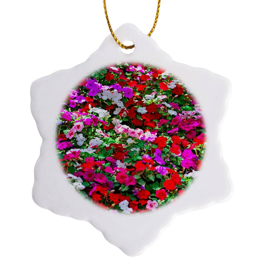 3dRose - Wholesale Ornament - 3dRose, Carpet of colorful petunia flowers, Ornament0