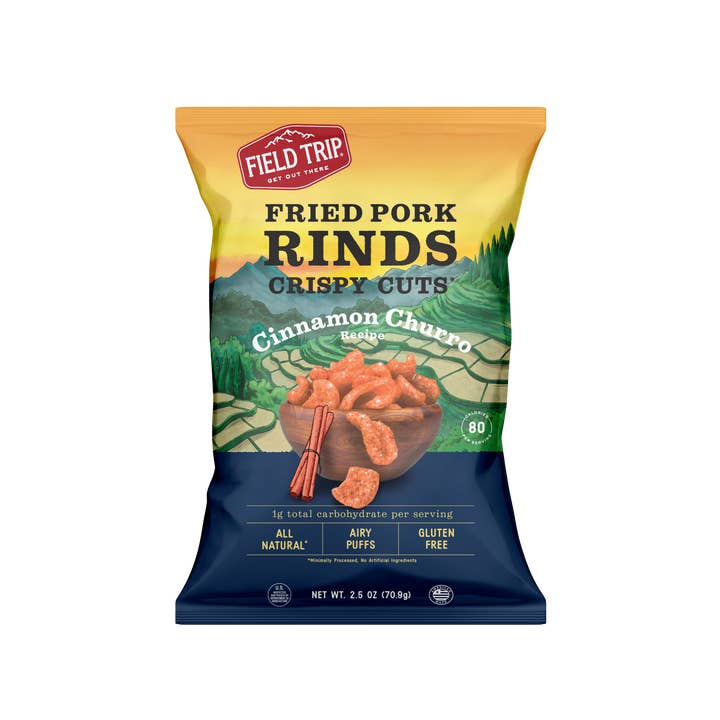 FIELD TRIP - Wholesale Puffed Snack - Crispy Cuts Cinnamon Churro Pork Rind (2.5oz)1