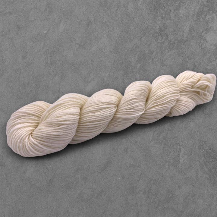 Undyed Yarn: Superwash Sock Yarn 50g hanks Knitting Yarn for wholesale by Rooster Undyed Yarns