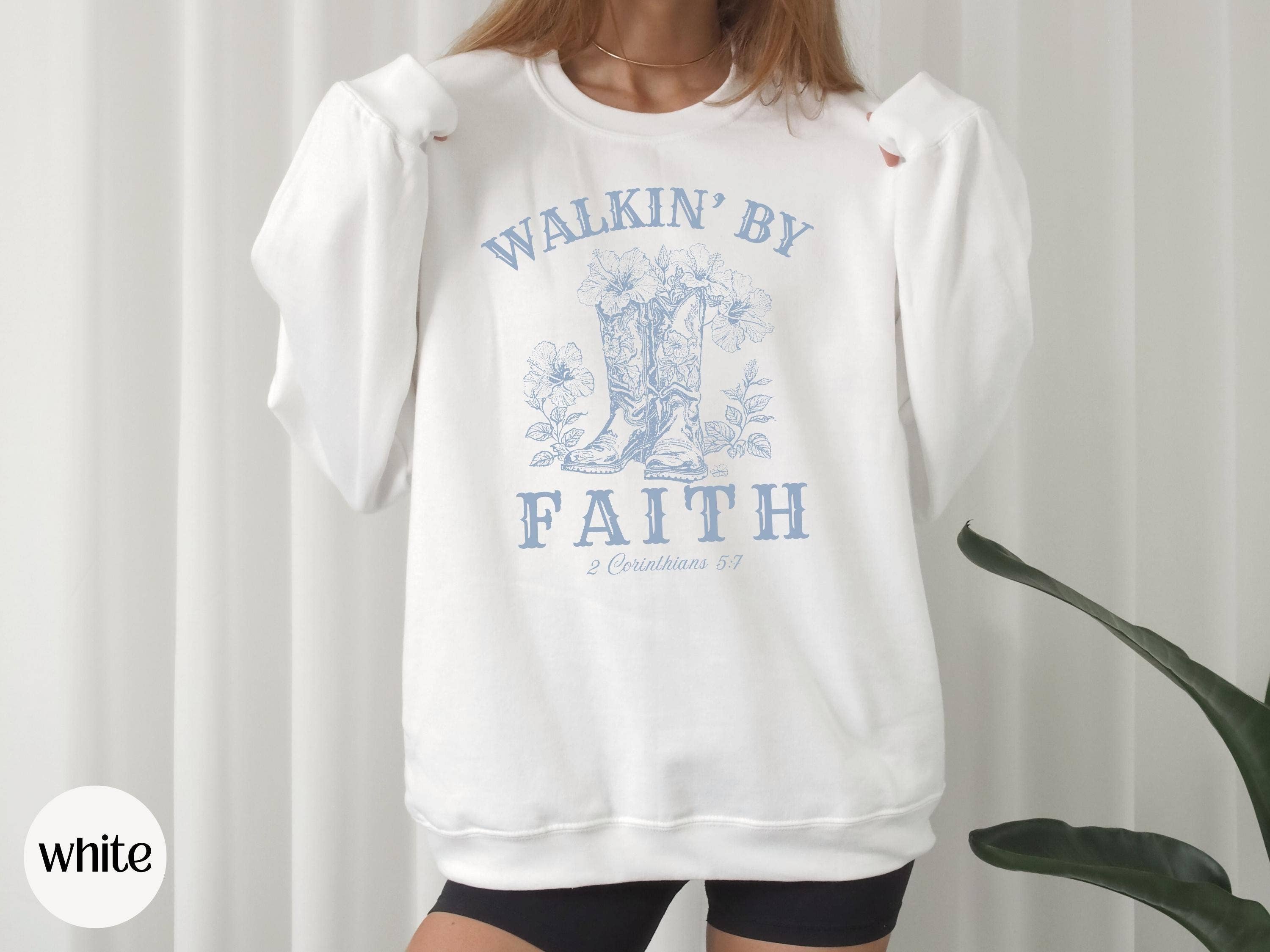 NVC Ecommerce LLC - Wholesale Graphic Sweatshirt - Women's - Cowgirl Aesthetic Christian Shirt, Western Faith Sweatshirt2