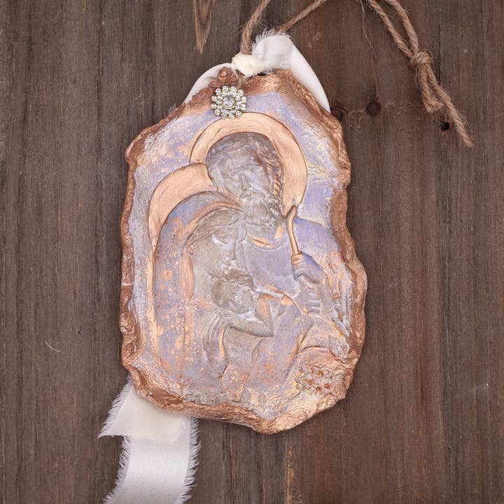 Provincial Posh - Wholesale Sculpture - The Holy Family, Handmade Clay Art 1