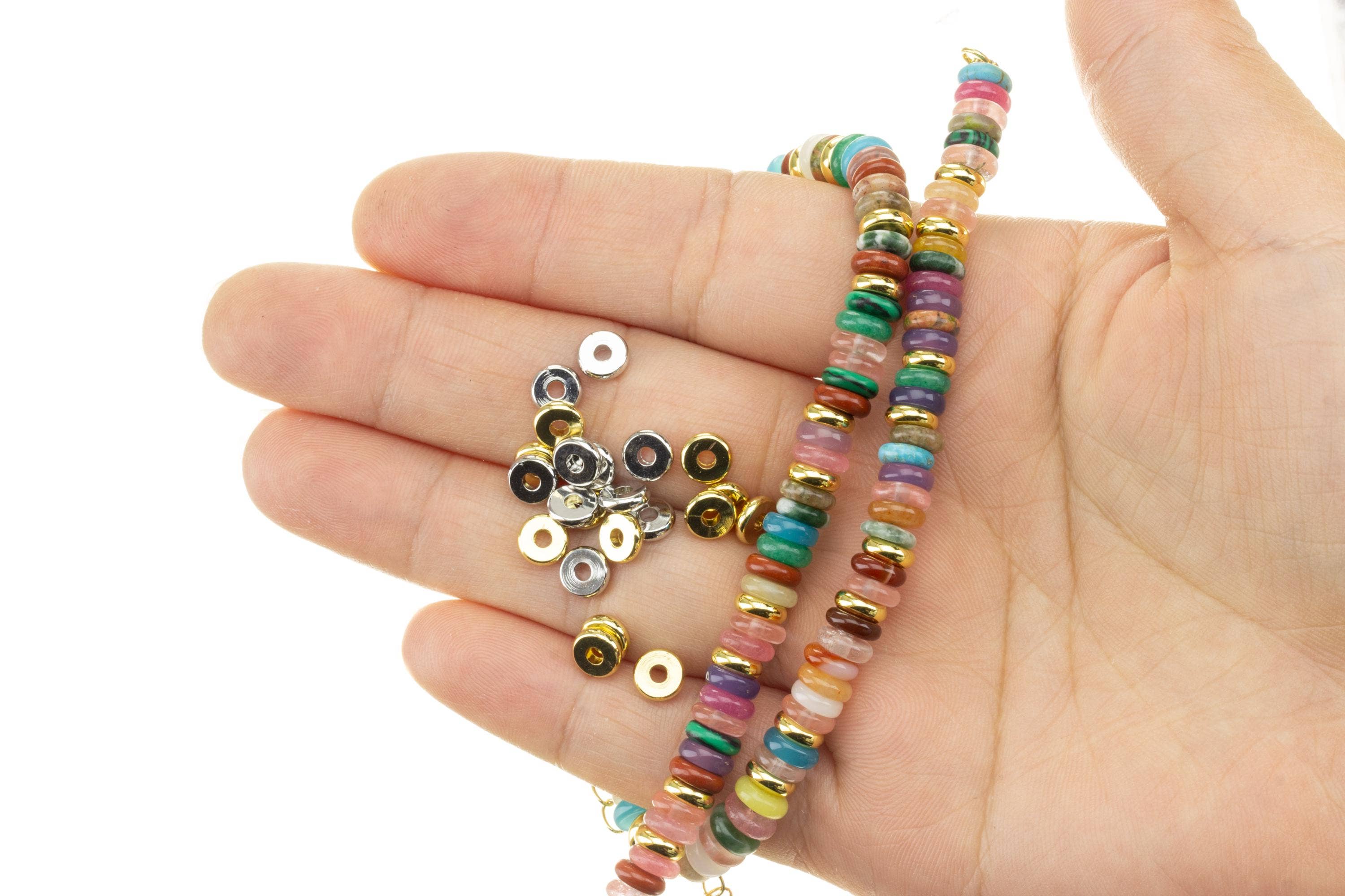 Jewel Pledge – Engroshandel Perler – Guld & Sølv Rondelle Dæk Skive Spacer Smykker.SPG-SPS0393