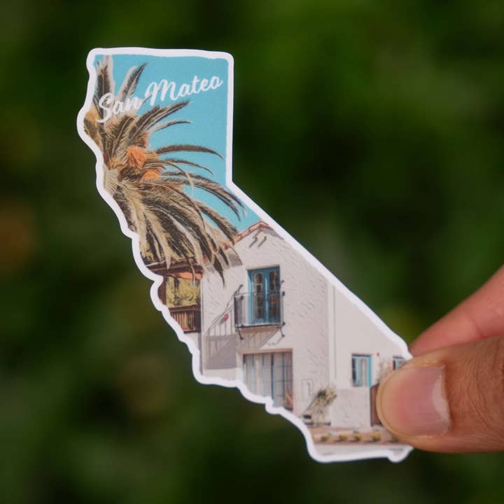 Autocollant San Mateo, Californie pour la vente par Little Comfy Goods