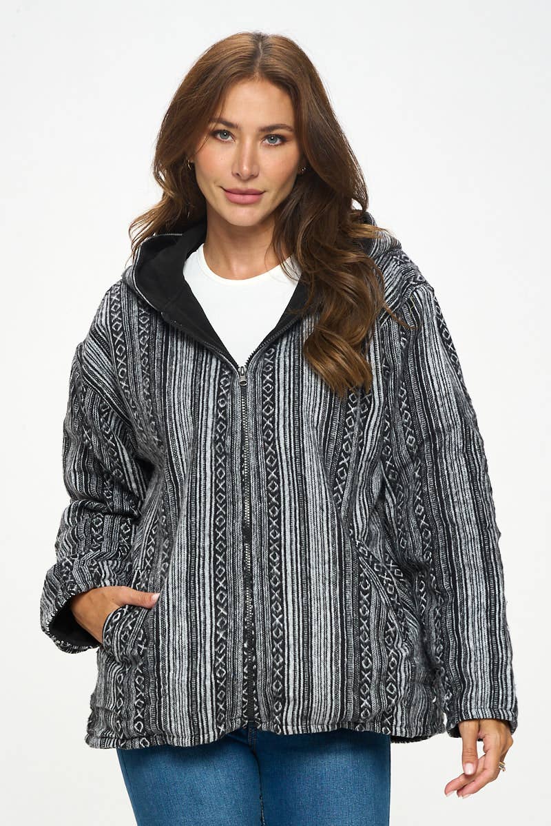 Kathmandu Imports - Wholesale Hoodie - Women's - Unisex Hoodie Zip Jacket (KT-950)3