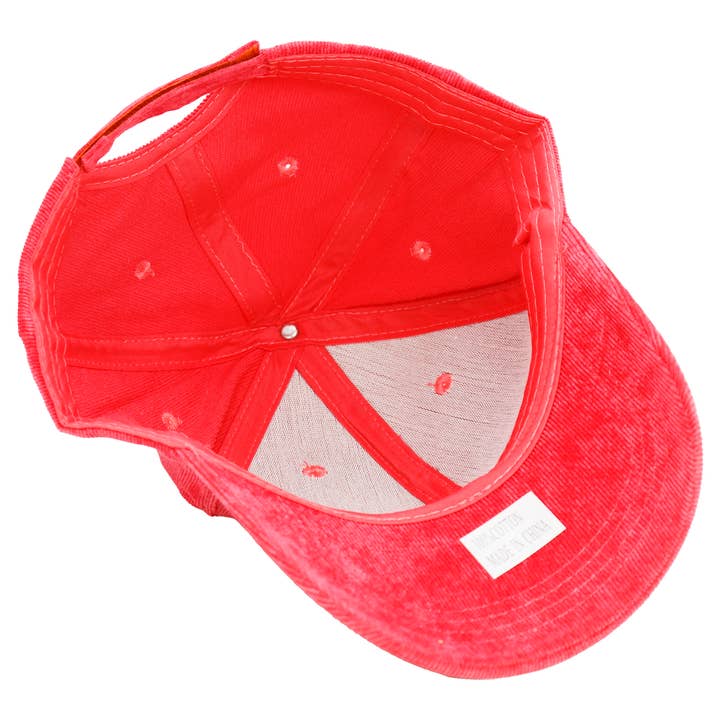 Cap Zone – Großhandel Basecap – Damen – Baseballkappe aus Cord-Baumwolle mit Klettverschluss hinten13