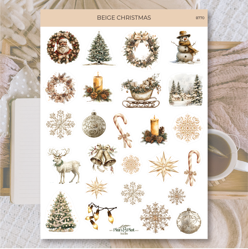 Plan & Plot Studio - Wholesale Sticker - Beige christmas | Stickers0
