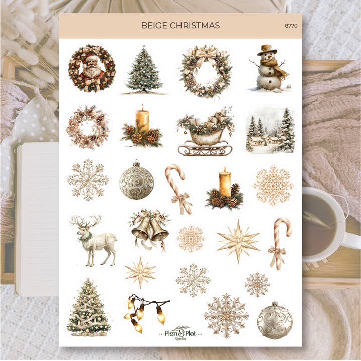 Plan & Plot Studio - Wholesale Sticker - Beige christmas | Stickers