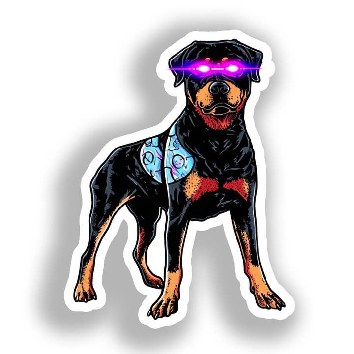 Rottweiler Hund Klistermærke # A018060 for engroshandel hos Yoonek Graphics