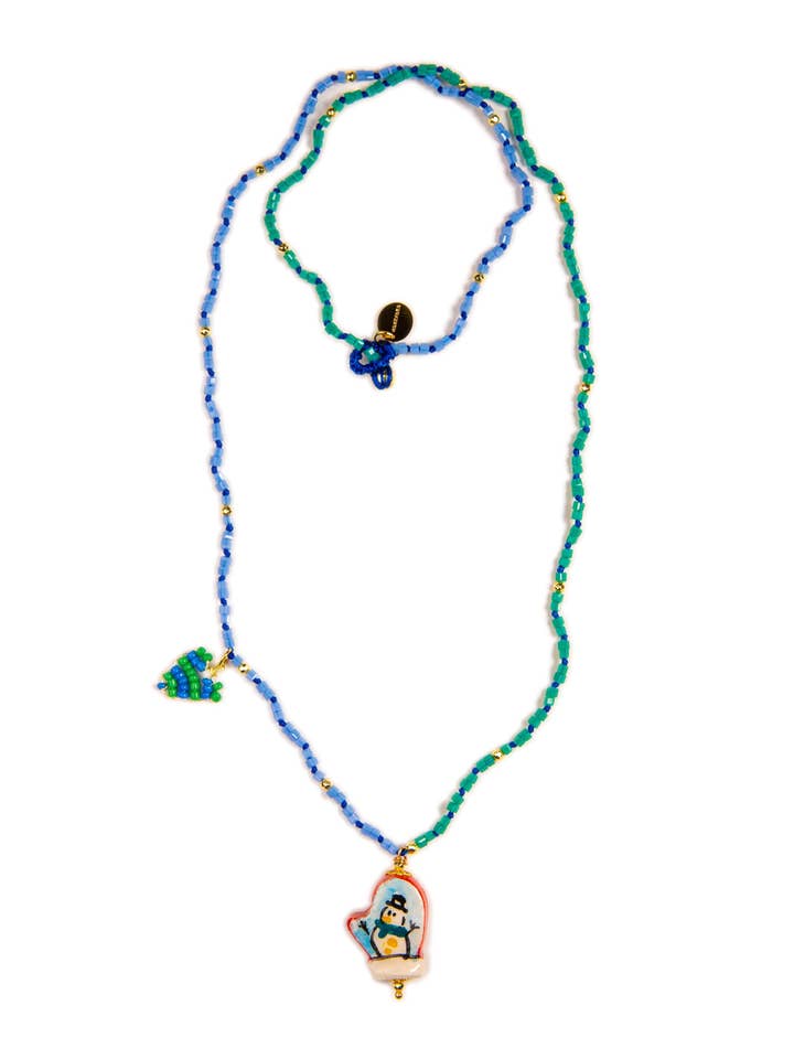 Snow Man långt halsband i keramik för wholesale av CASHFANA