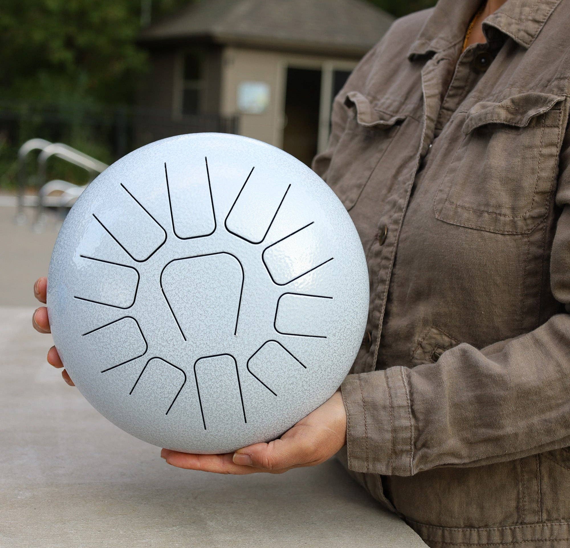 Lungta Imports - Wholesale Music Accessory - Steel Tongue Drum 11 Notes 12 Inches Tank Drum, Handpan Drum, Chakra Drum, Percussion with Padded Travel Bag, Mallets and More2