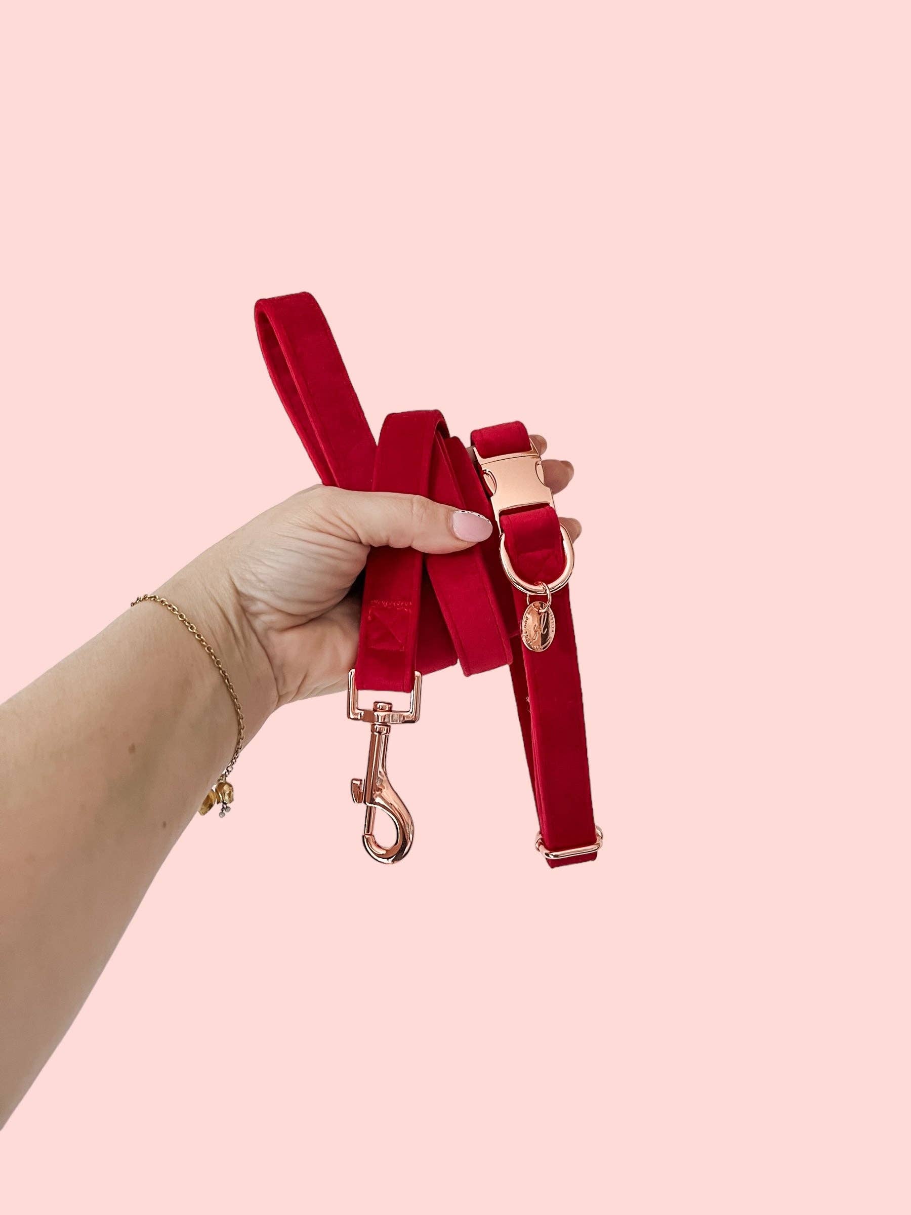 The Spotted Dog Company – wholesale Pet leash – Dog – Ruby Velvet Dog Lead