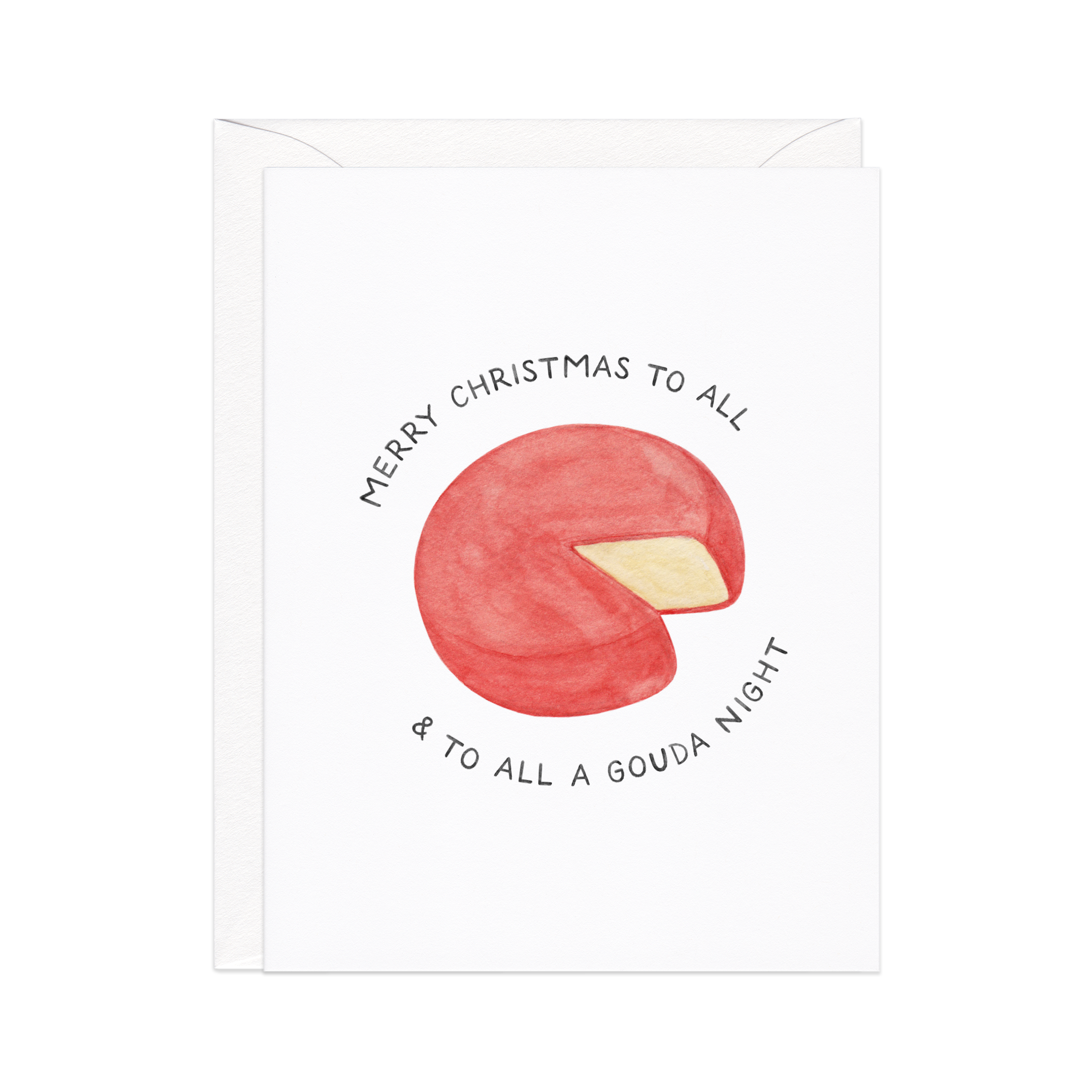 Amy Zhang - Wholesale Christmas Card - To All A Gouda Night — Funny Cheese Lovers Christmas Card1