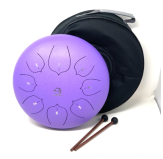 Now N Zen - Wholesale Musical Instrument - 8 Inch Atma Buti Happy Drum with Multi Notes-Purple0