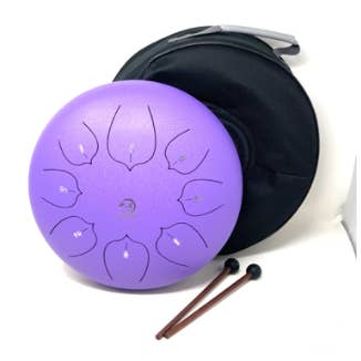 Now N Zen - Wholesale Musical Instrument - 8 Inch Atma Buti Happy Drum with Multi Notes-Purple