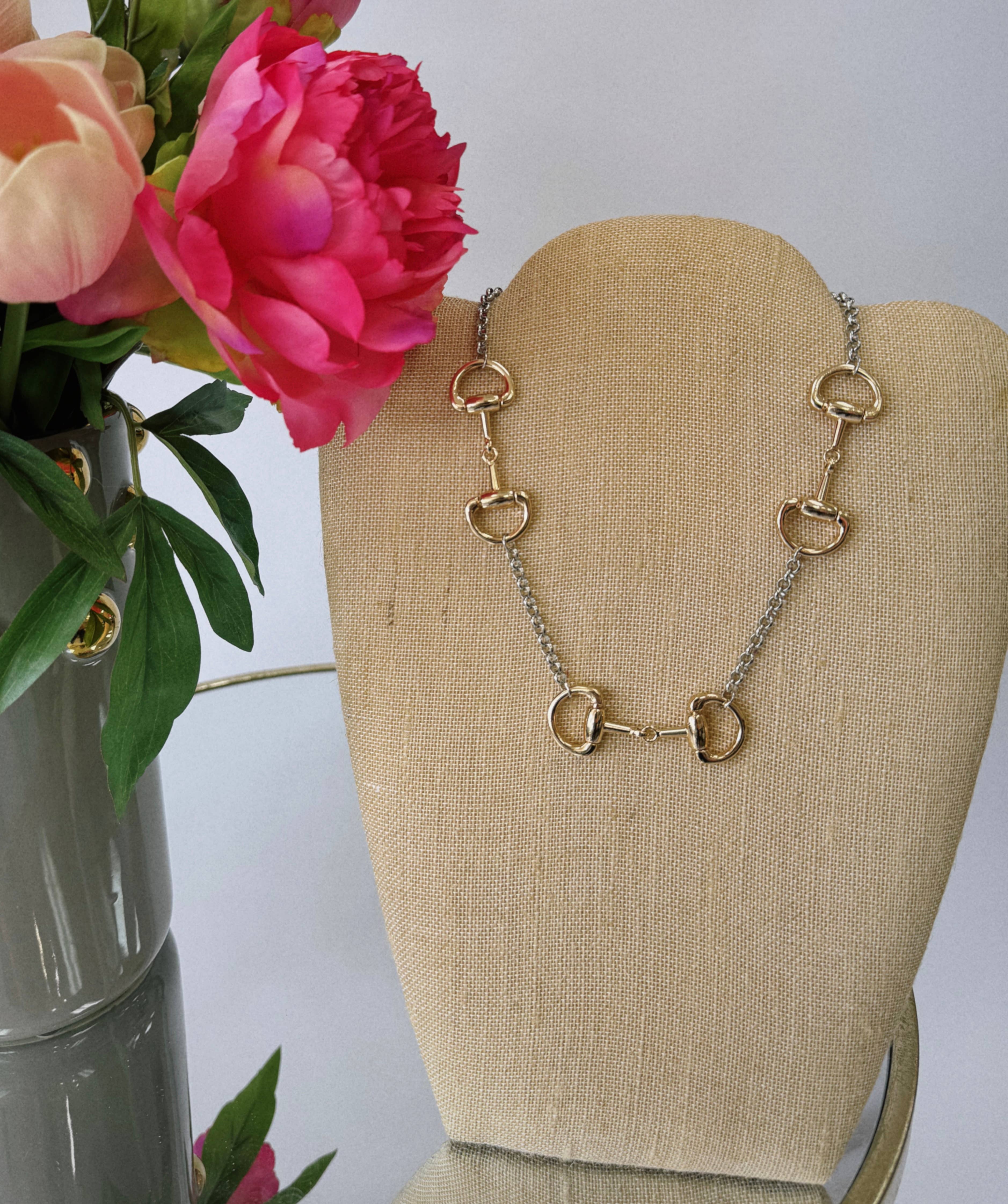 Fashionably Fitted - Wholesale Pendant/Charm Necklace - HorseBit Charm Necklace 0