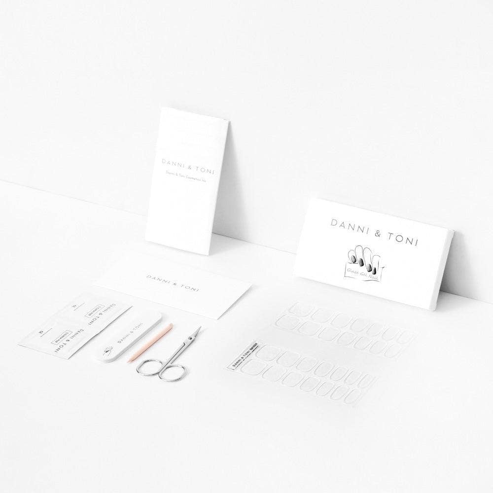 Danni & Toni – Großhandel Nailart/Nagelsticker – Transparente, durchsichtige, halbgehärtete Gel-Nagelstreifen | Kristallklar - 93294