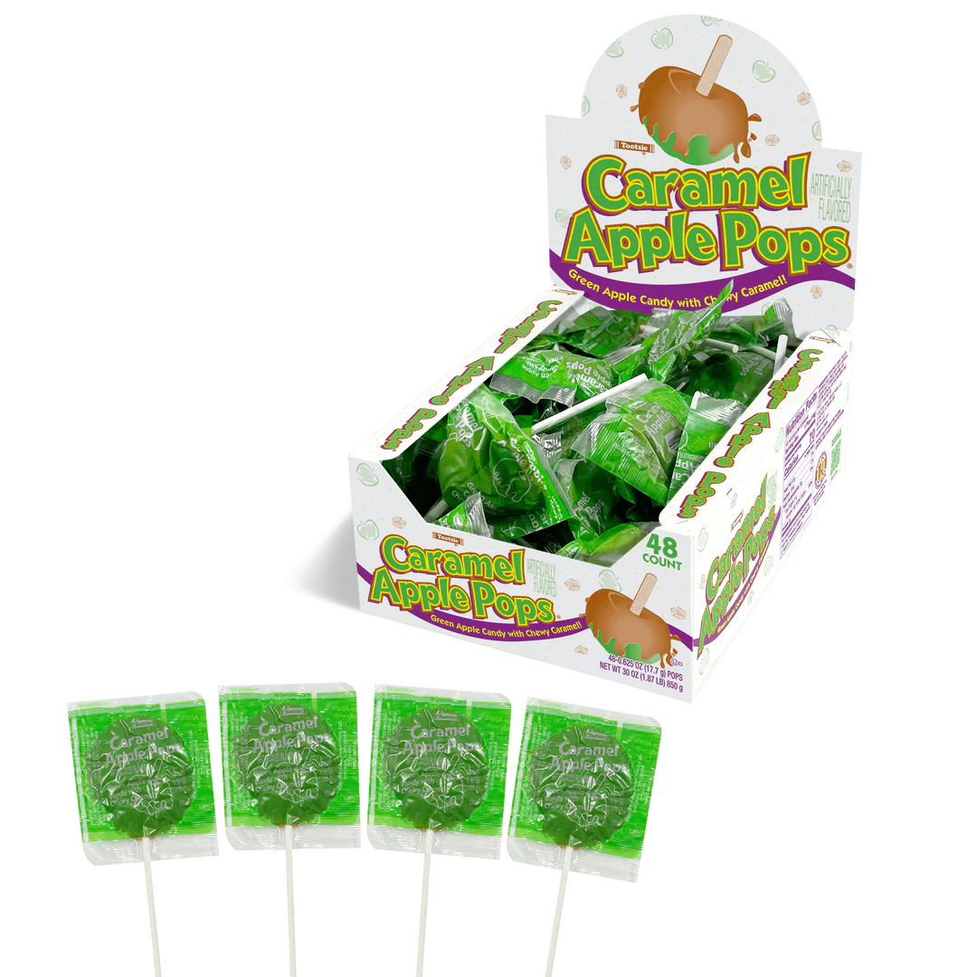 Royal Wholesale - Wholesale Lollipop - Tootsie Caramel Apple Pops 48ct0