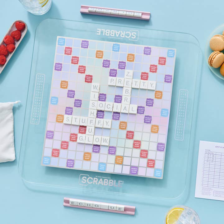 Scrabble Aura Glass Edition for wholesale by WS Game Company