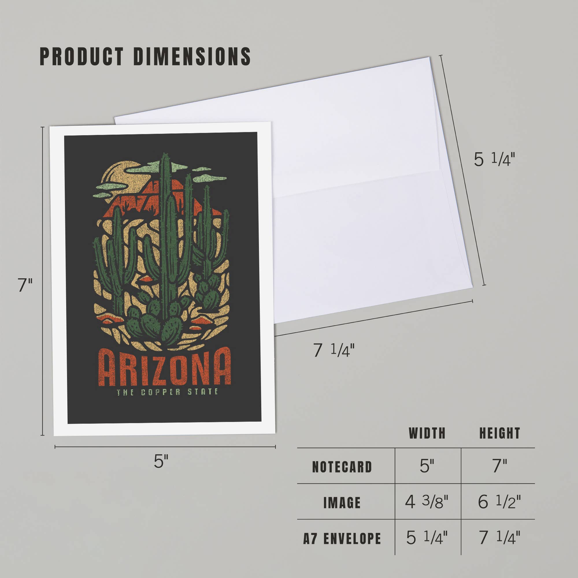 Lantern Press – wholesale Everyday greeting card – GREETING CARD Arizona, Distress Vector Shapes4