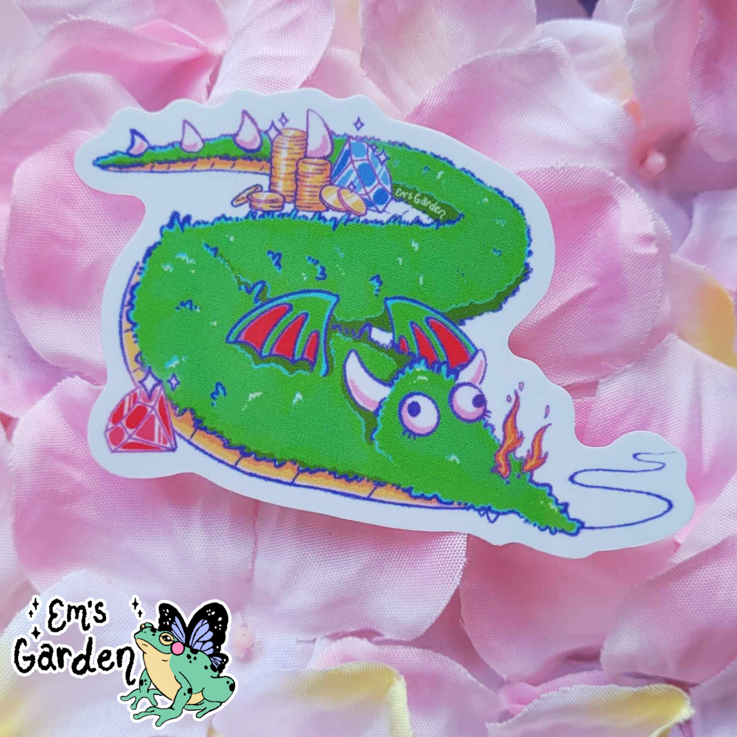 Em's Garden – wholesale Sticker – Wyrm on a String Vinyl Waterproof Dragon Sticker1