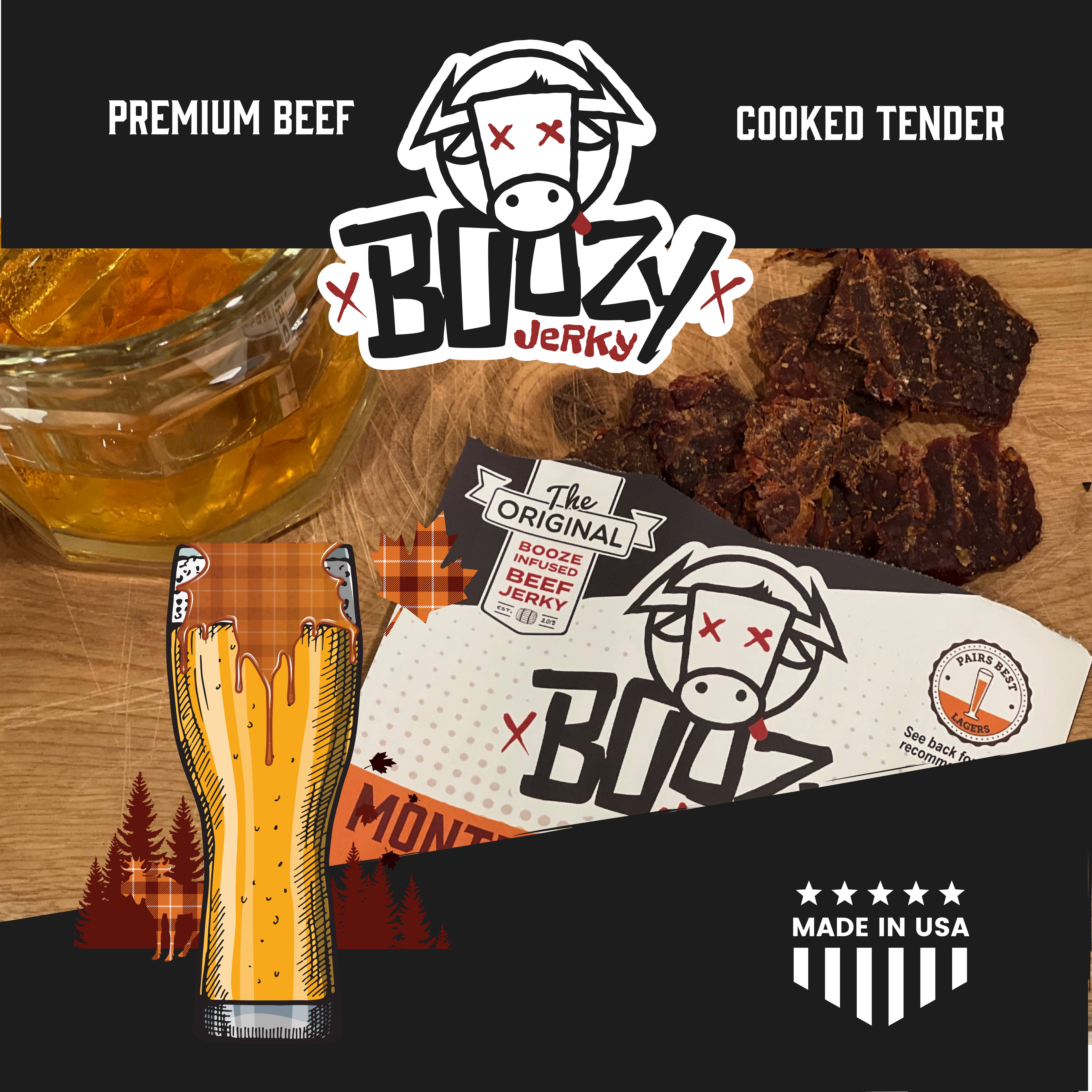 Boozy Jerky - Wholesale Jerky - Montreal Maple Spice Lager Beef Jerky6