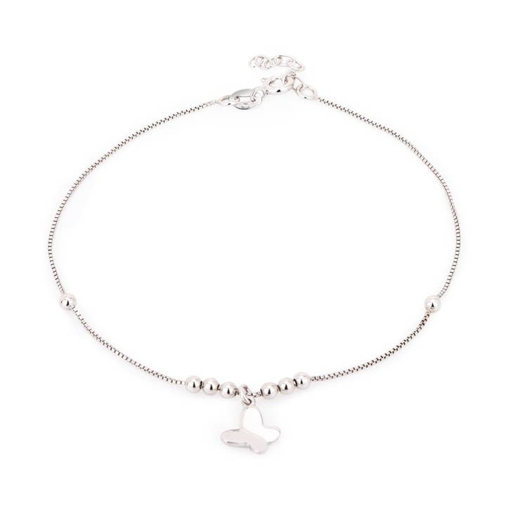 Bracelet de cheville à breloques en forme de papillon pour la vente par Vanbelle