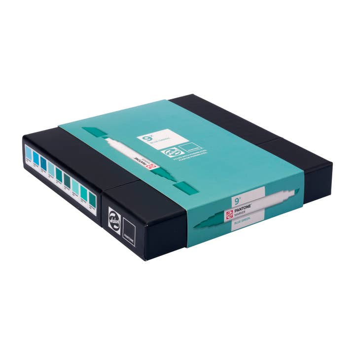 Royal Talens North America - Wholesale Marker - Talens | Pantone Marker Set 9x - Blue Green
