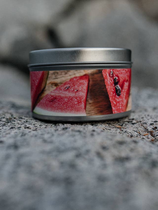 7 ounce. Hånd-Hældet Vandmelon Soy Candle for engroshandel hos Alaska Creations