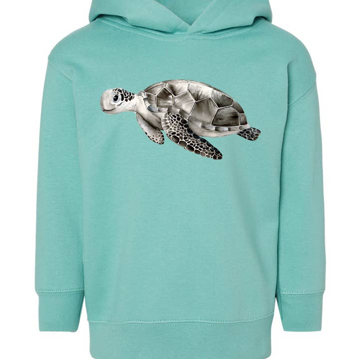 Black and White Sea Turtle Hoodie for wholesale by Blue Mermaid Art